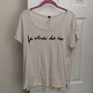 Cream Free people shirt